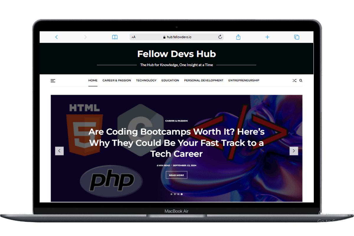 Fellow Devs Hub desktop screenshot